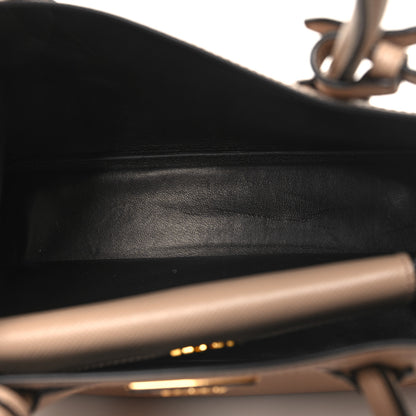 Prada Saffiano Cuir Small Double Bag Cammeo Black 5 of 12