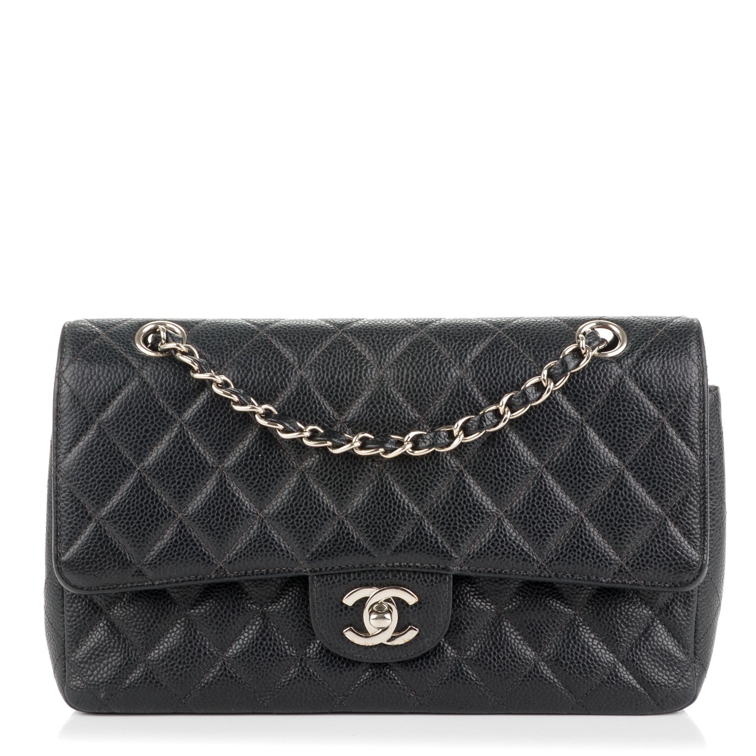 Chanel Caviar Quilted Medium Double Flap Black 1 of 7