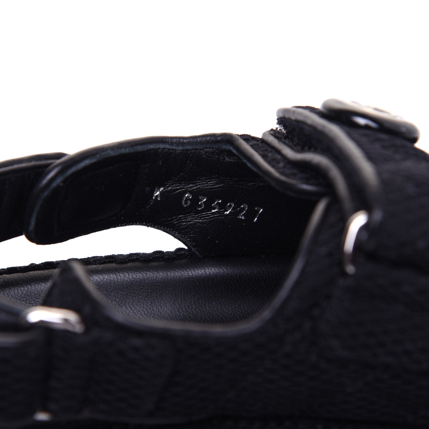 Fabric Velcro Dad Sandals 35.5 Black