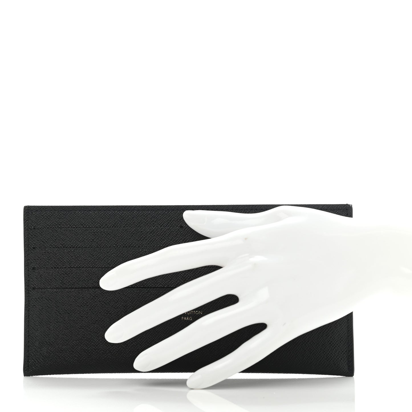 Calfskin Felicie Chain Wallet Card Holder Insert Black
