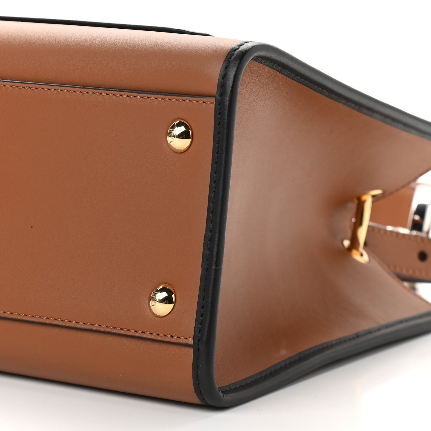 Vitello Century Opaco F is Fendi Bi-Color Small Runaway Satchel Corteccia Black