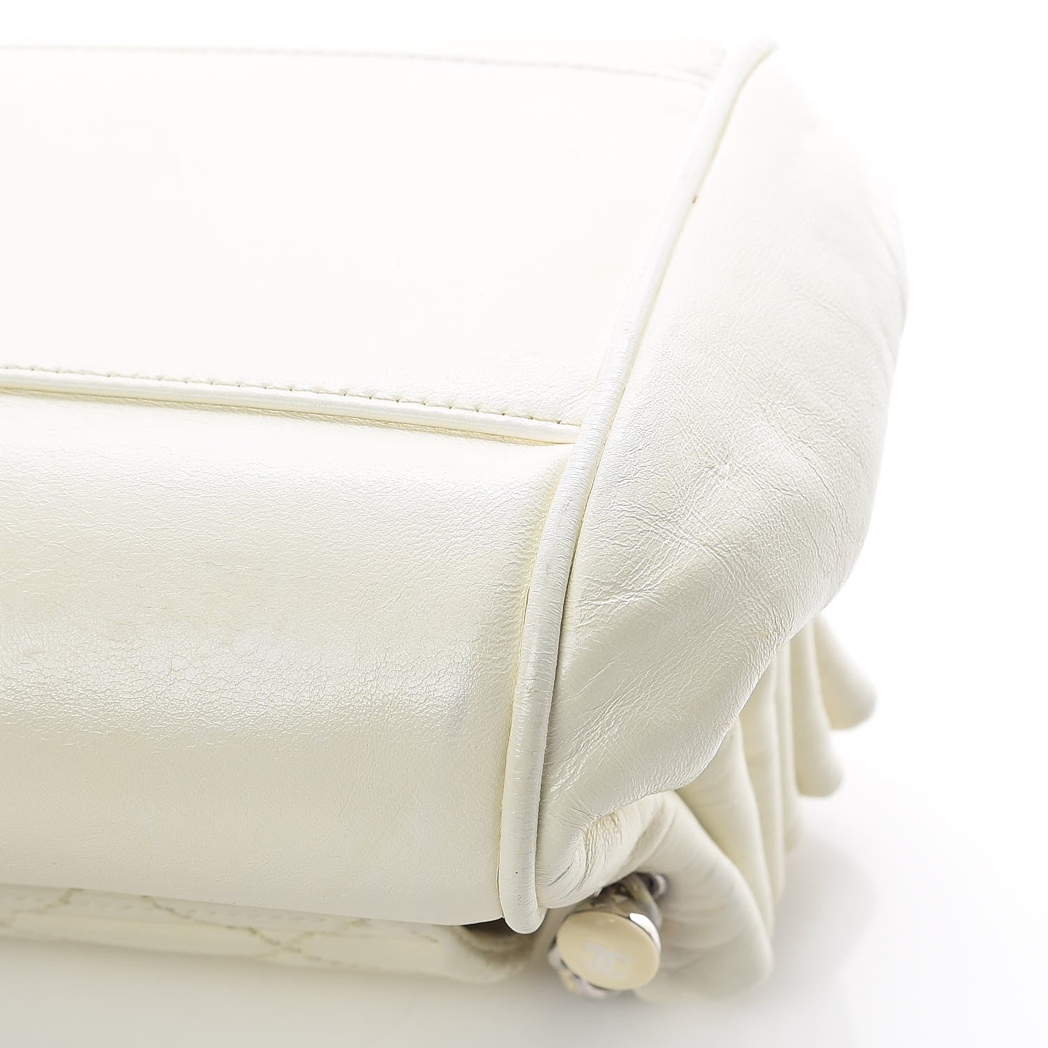 Chanel Lambskin Quilted Small Accordion Flap White 14 of 21