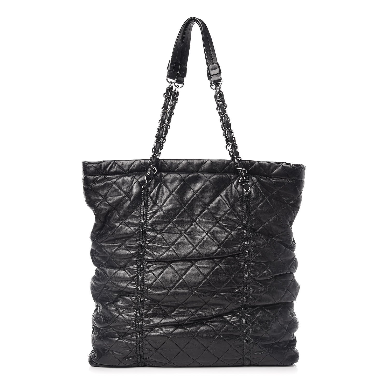 Chanel Lambskin Quilted Sharpei Shopping Tote Black 1 of 11