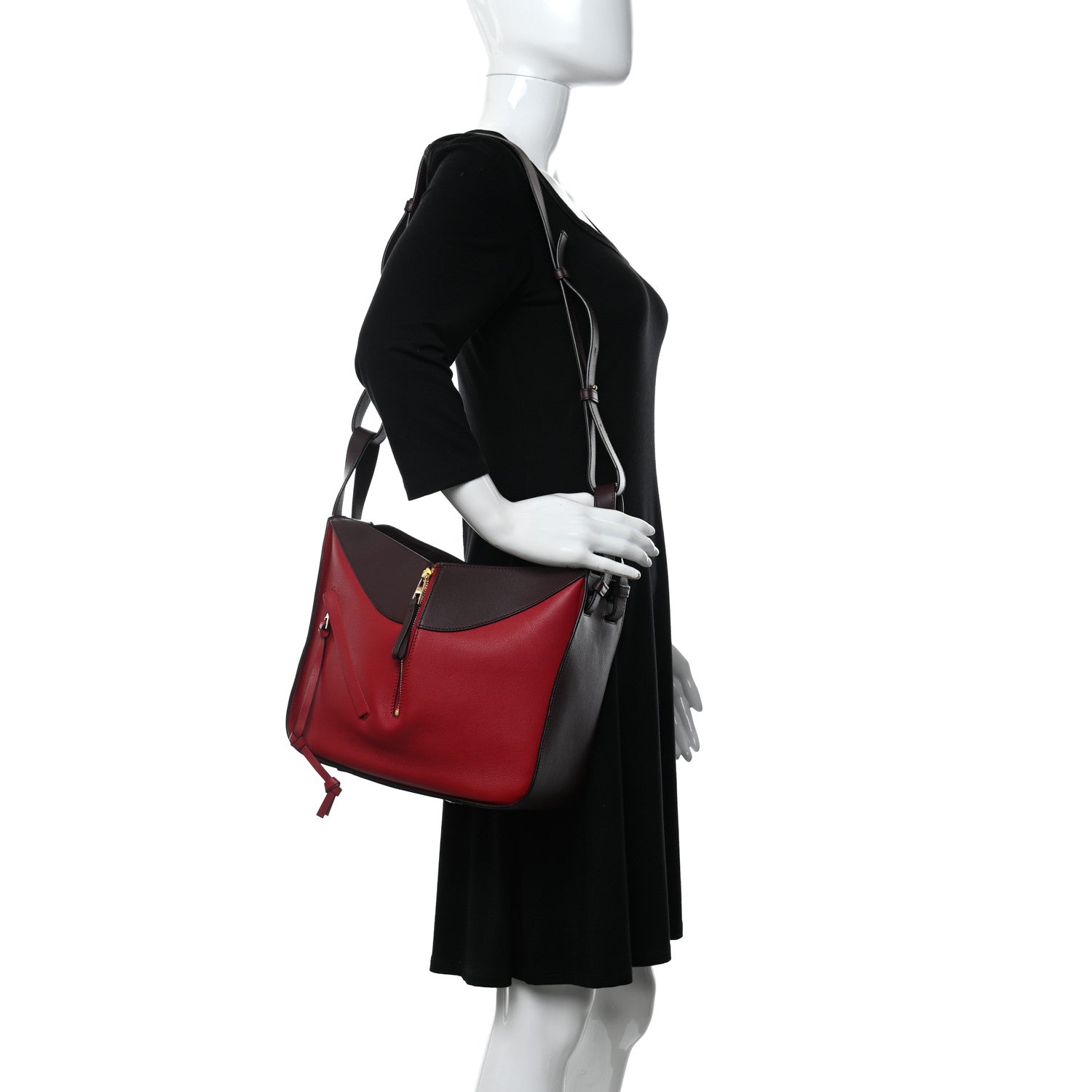 Loewe Calfskin Small Hammock Shoulder Bag Maroon Oxblood 2 of 10