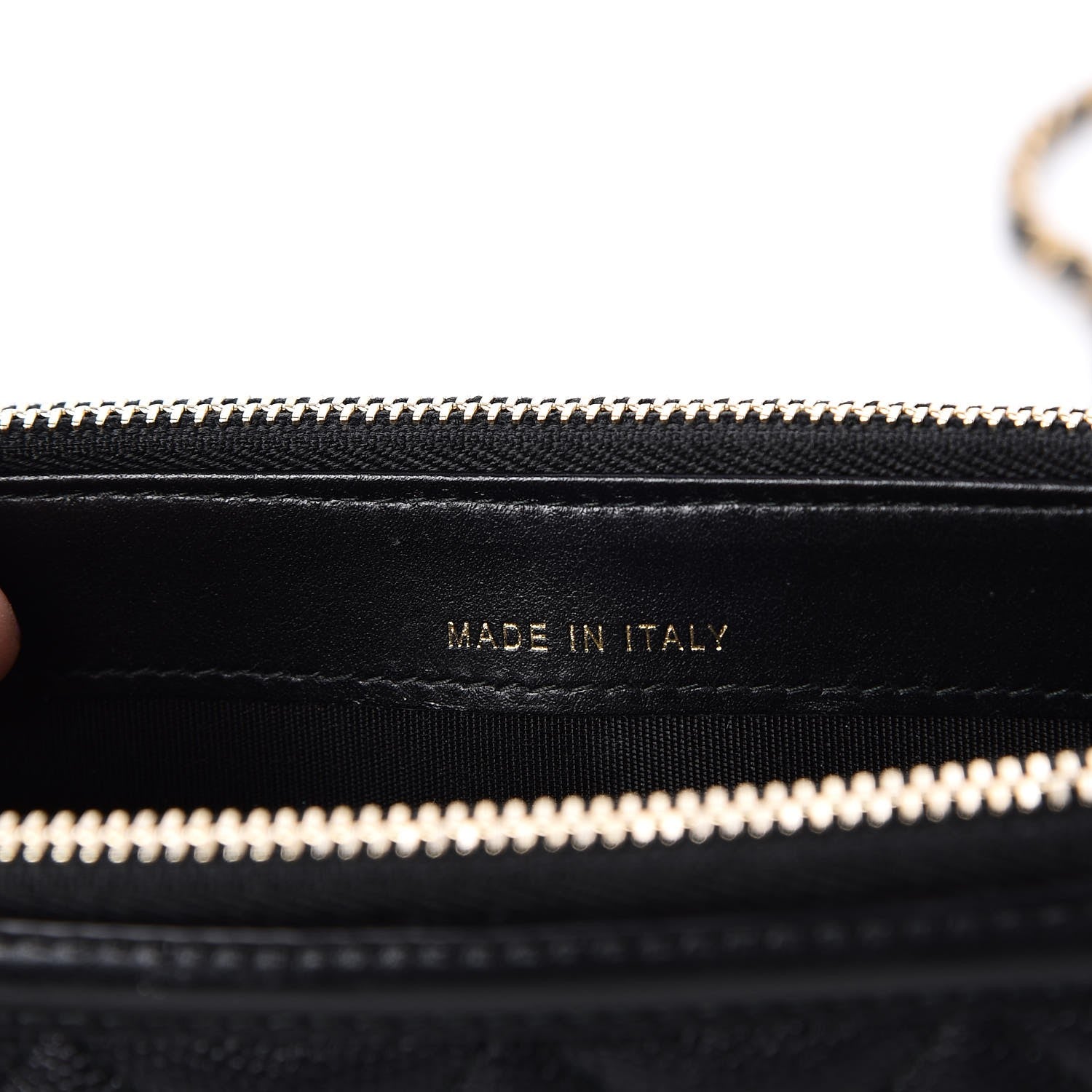 Chanel Caviar Quilted CC Filigree Clutch With Chain Black 6 of 10