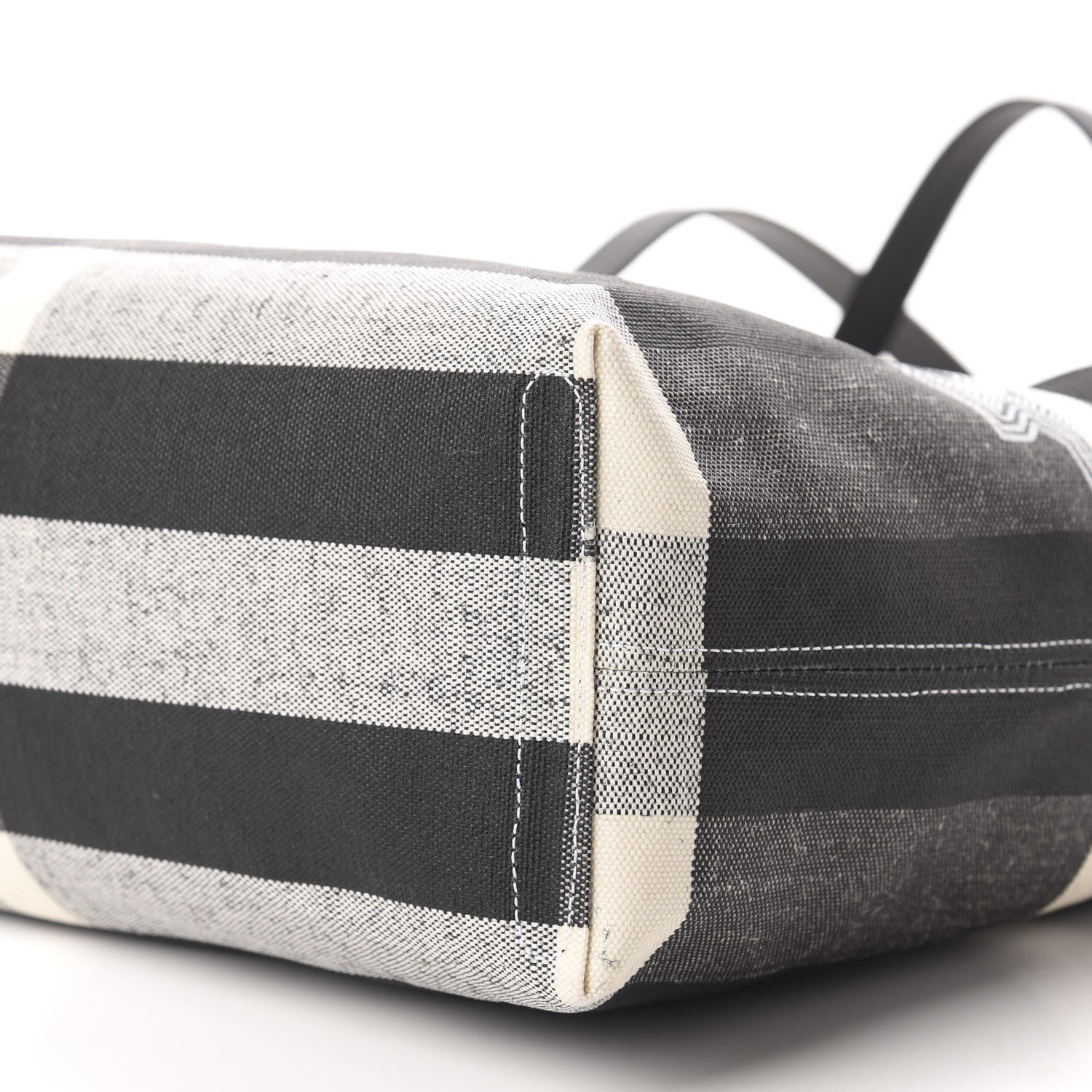 Burberry Coated Canvas Mega Check Medium Doodle Tote Black White 7 of 9