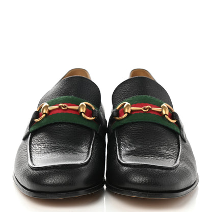 Gucci Havely Kid Web Mens Horsebit Loafers 8.5 Black 2 of 9