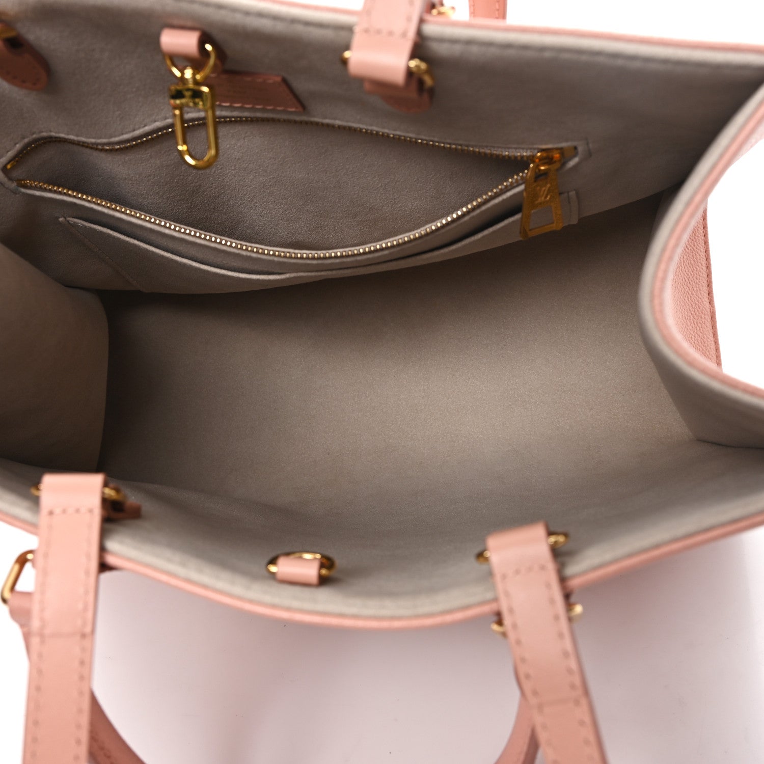 Louis Vuitton Empreinte Monogram Giant Onthego MM Rose Trianon Creme 5 of 9