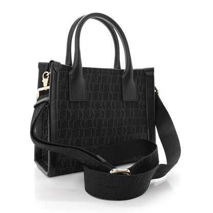 Christian Louboutin Jacquard Toile Monogram By My Side Tote Black 3 of 9