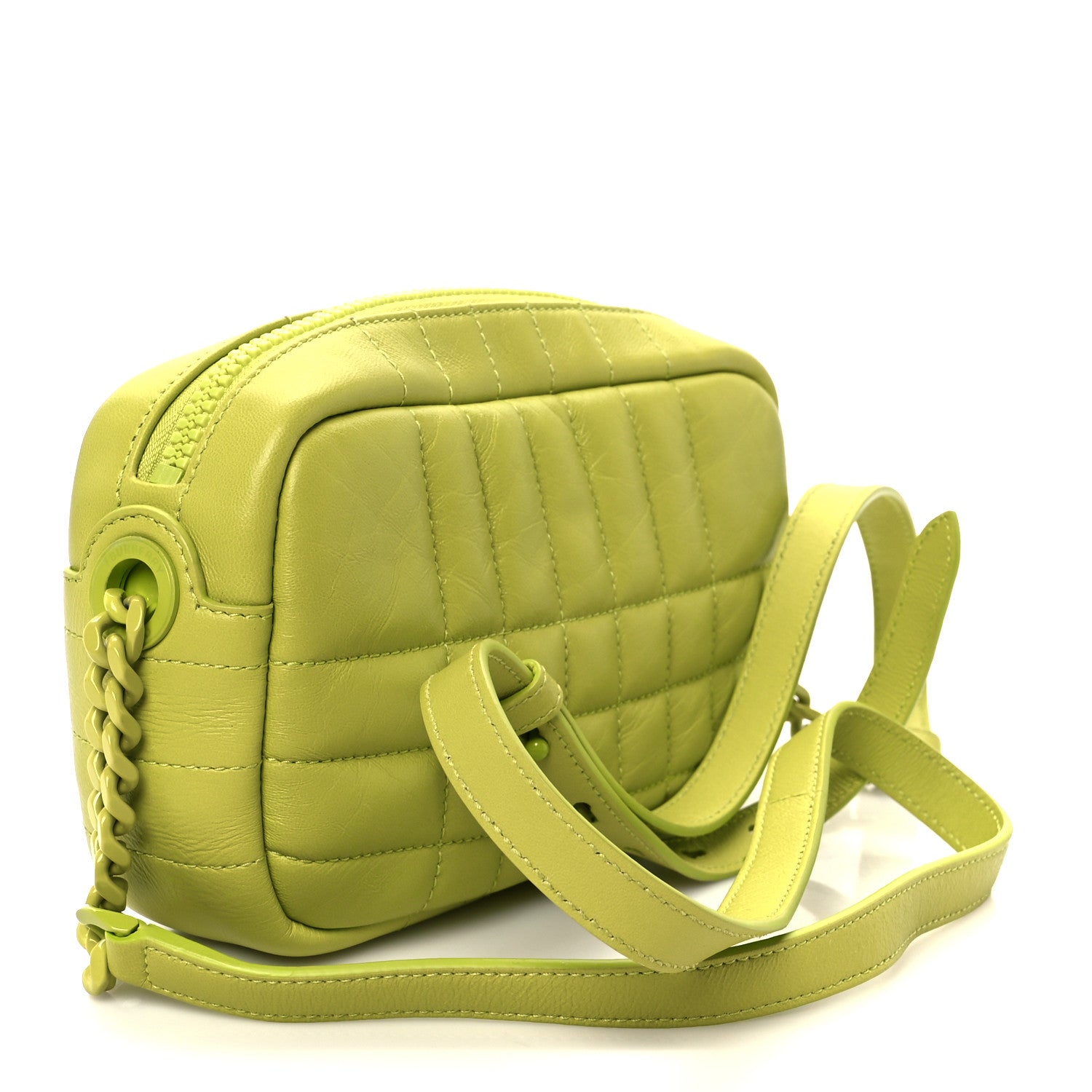 Burberry Lambskin Quilted Mini Lola Camera Bag Vivid Vivid Lime