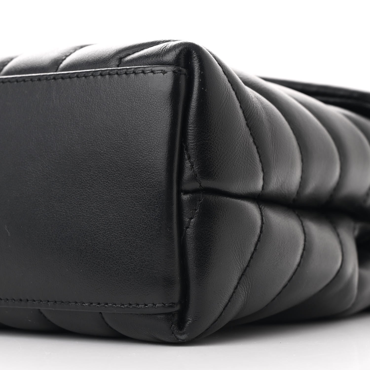 Saint Laurent Calfskin Y Quilted Monogram Monochrome Small Loulou Chain Satchel Black 11 of 12