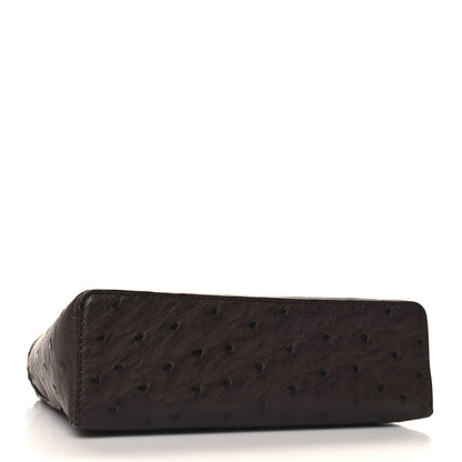 Loro Piana Ostrich L19 Extra Pocket Pouch Chocolate 4 of 10