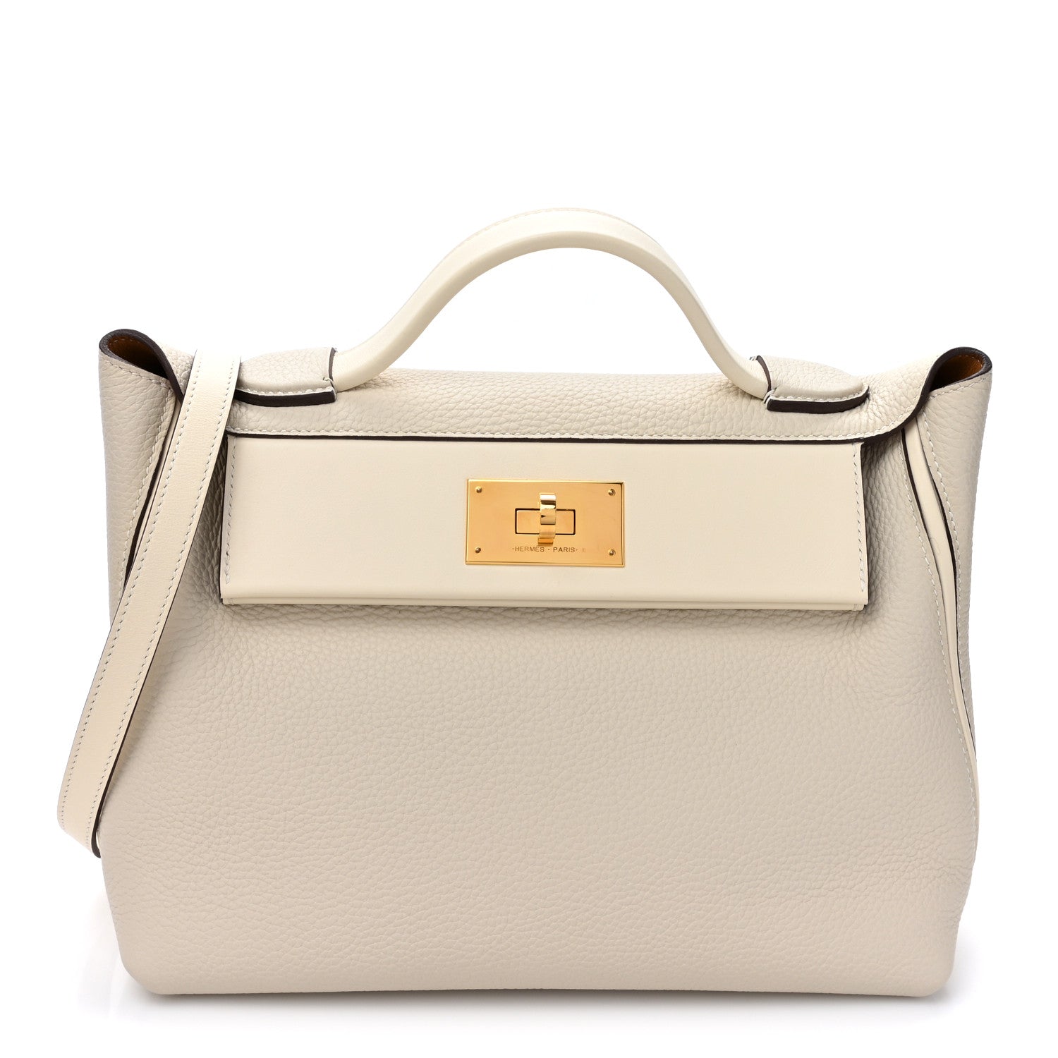 Hermes Taurillon Maurice Swift 24/24 29 Craie Nata Sesame 1 of 12