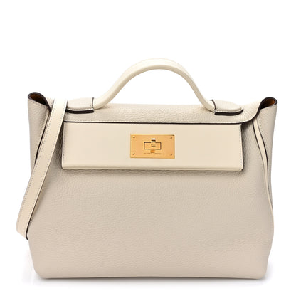 Hermes Taurillon Maurice Swift 24/24 29 Craie Nata Sesame 1 of 12
