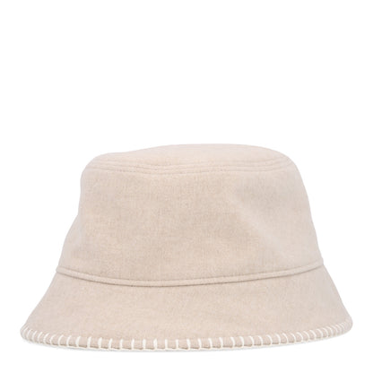 Hermes Wool Cashmere Harper H Point Avalon Bucket Hat 59 Corde Ecru 1 of 10