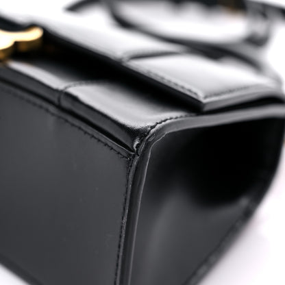 Balenciaga Shiny Box Calfskin Hourglass Top Handle Bag XS Black 8 of 16