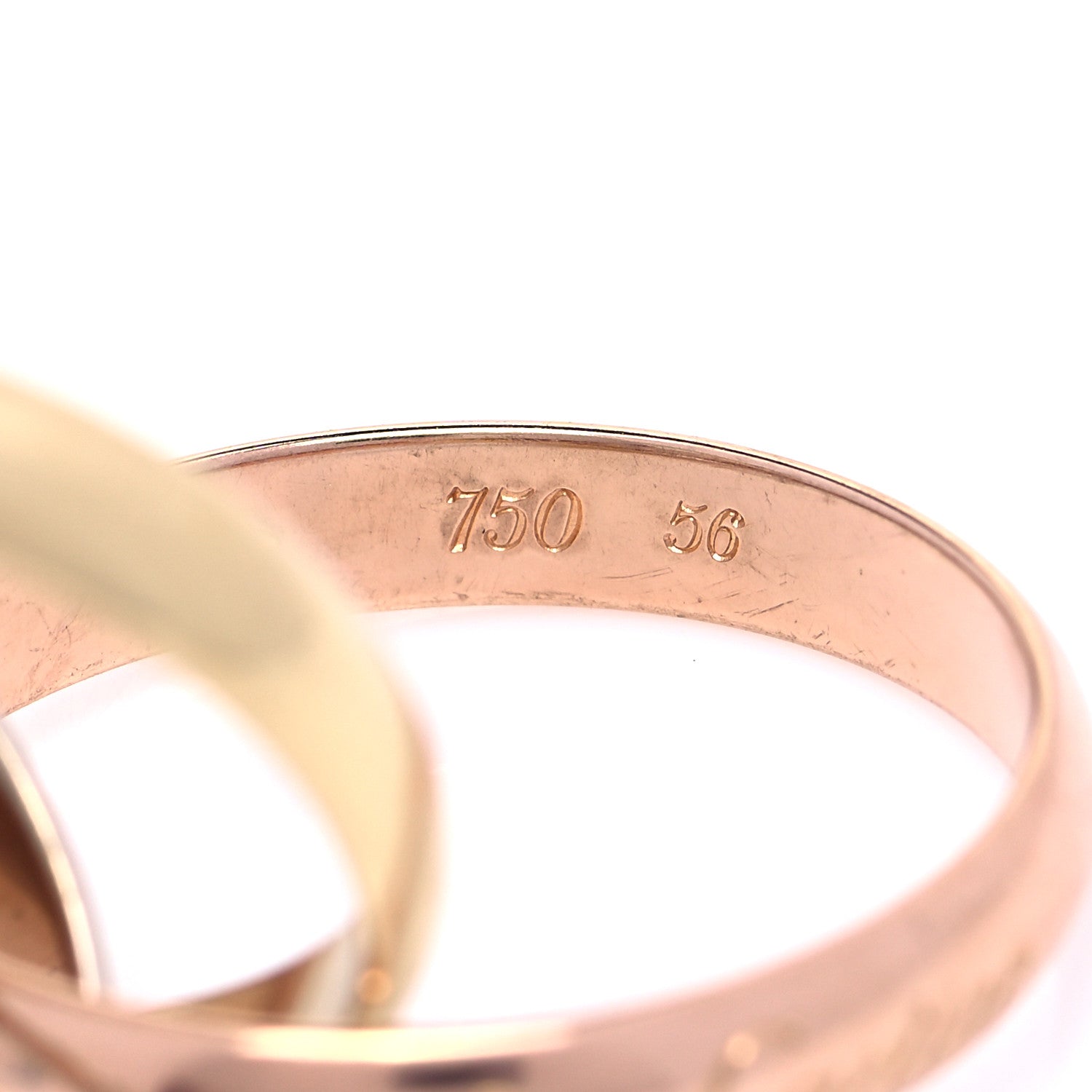 Cartier 18K Pink Yellow White Gold Classic Les Must De Cartier Trinity Ring 56 7.5 7 of 10