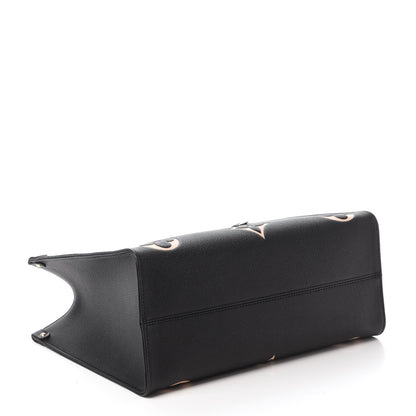 Louis Vuitton Empreinte Monogram Giant Onthego MM Black Beige 4 of 10