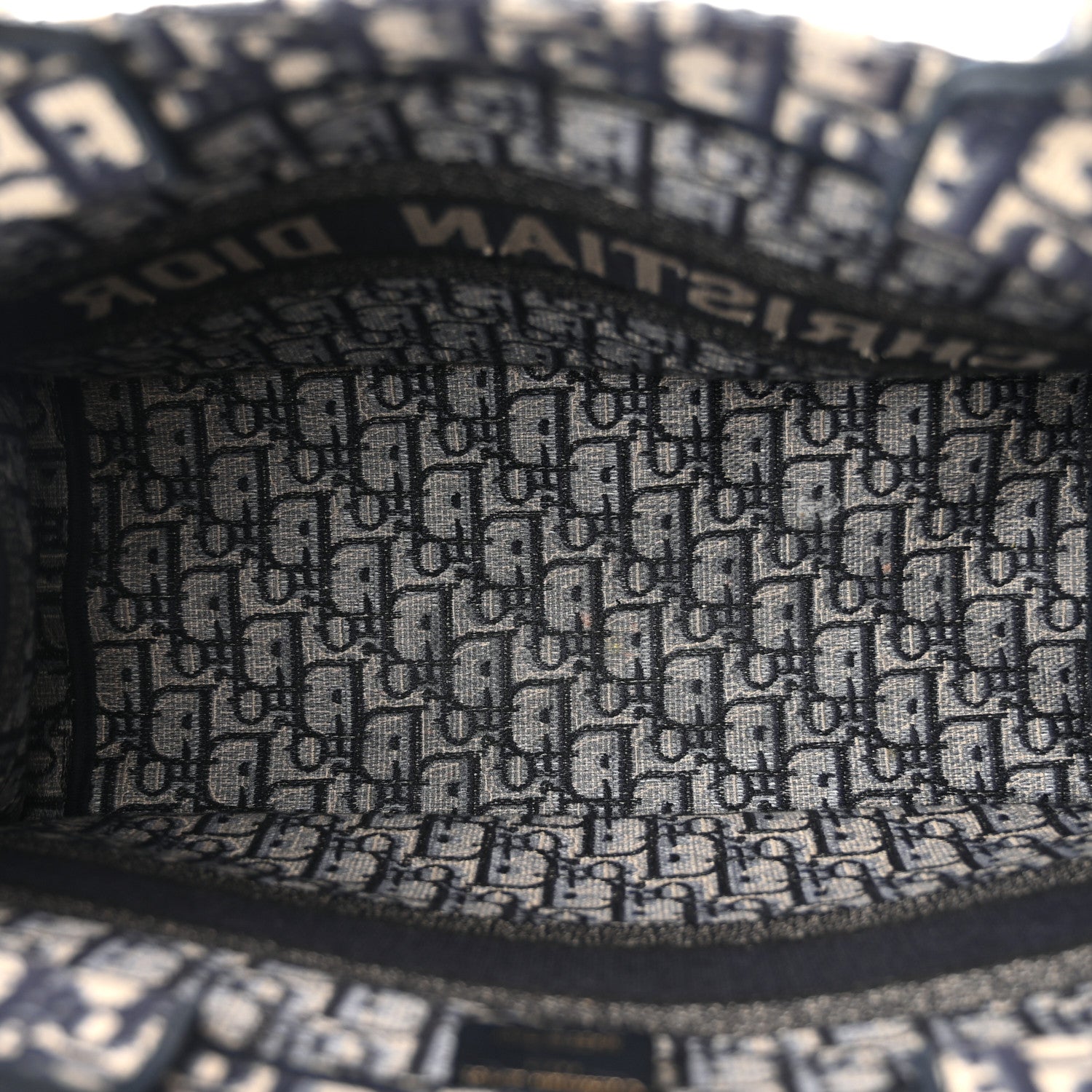 Christian Dior Oblique Medium Book Tote Blue Multicolor 5 of 11