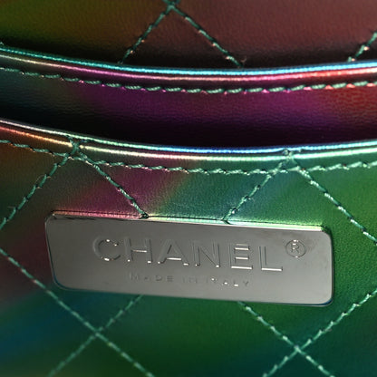 Chanel PVC Patent Calfskin Patent Lambskin Small CC Vanity Case Green 6 of 9