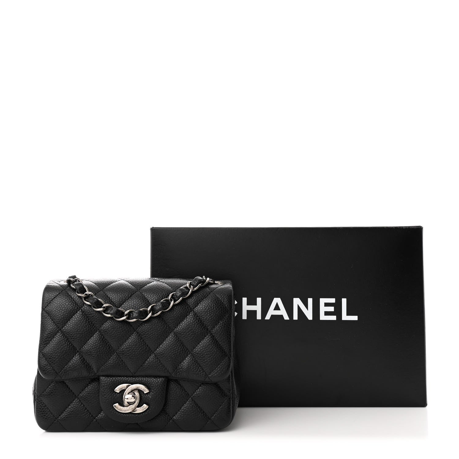 Chanel Caviar Quilted Mini Square Flap Black 10 of 10