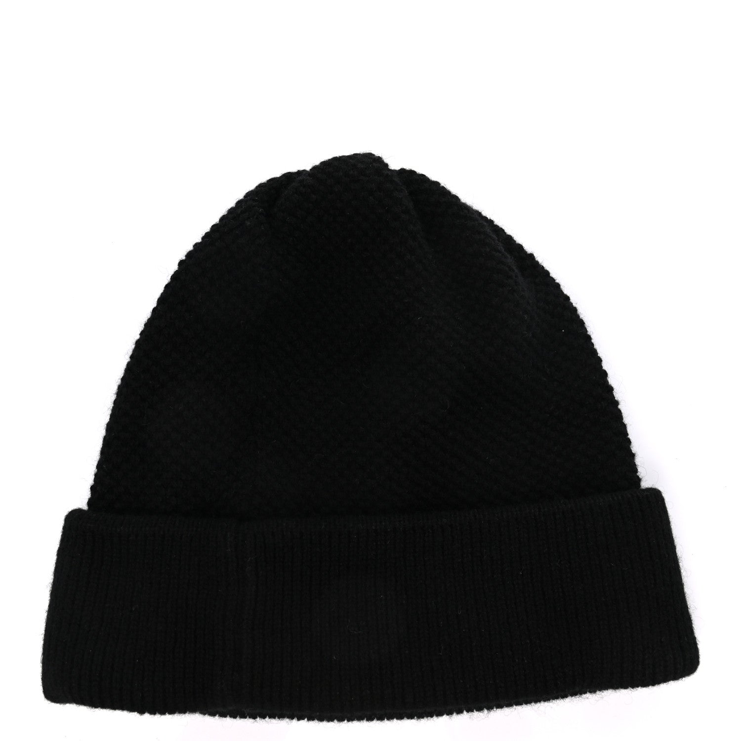 Chanel Cashmere CC Logo Beanie Hat Black 3 of 4