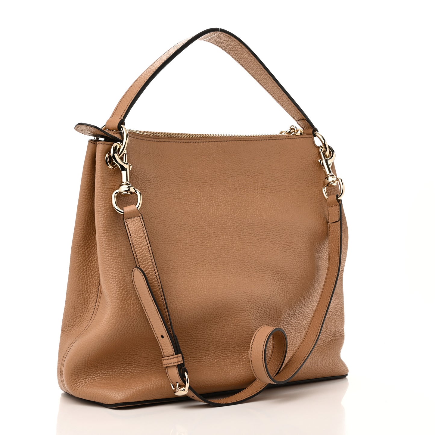 Pebbled Calfskin Large Soho Hobo Camelia