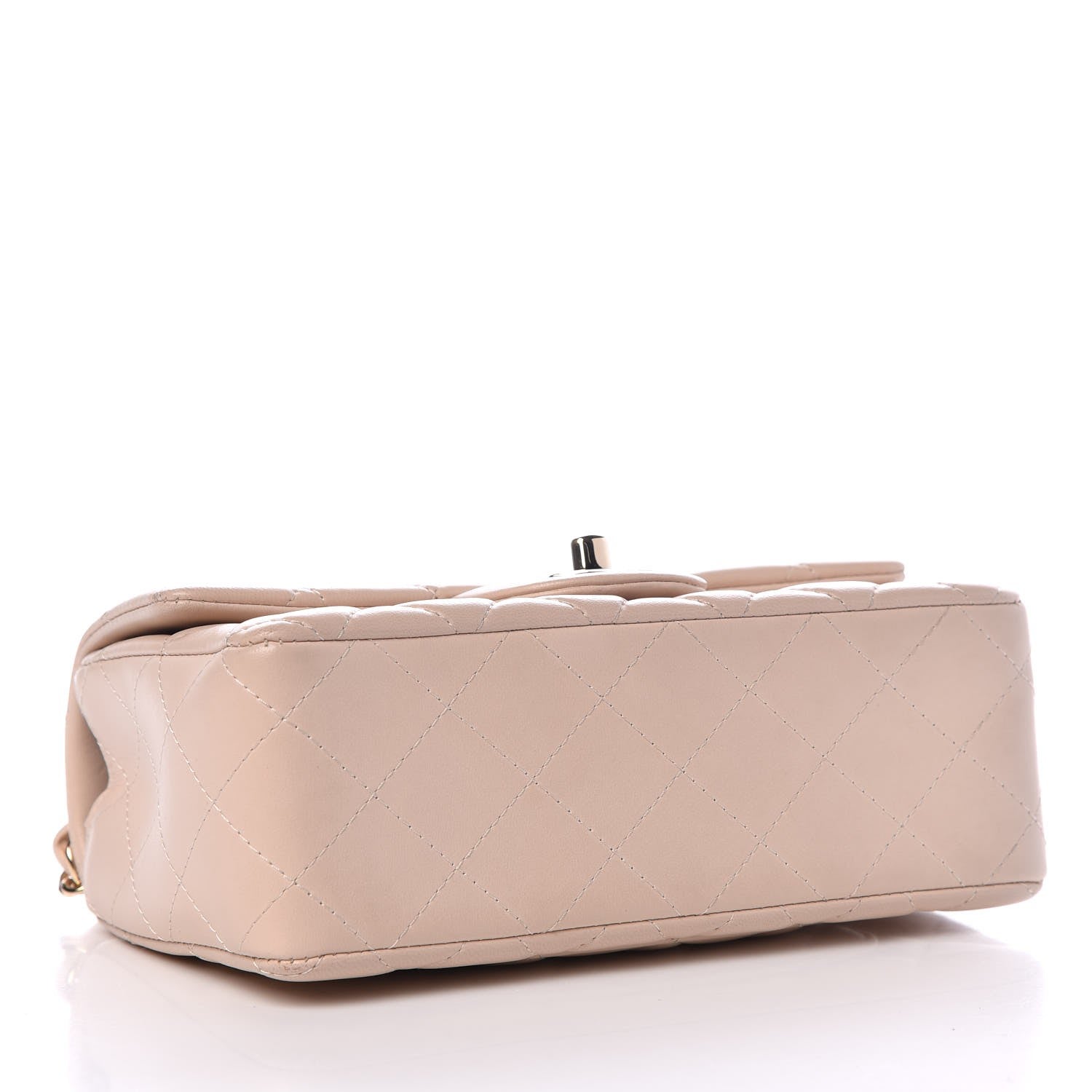 Chanel Lambskin Quilted Mini Rectangular Flap Light Beige 4 of 11