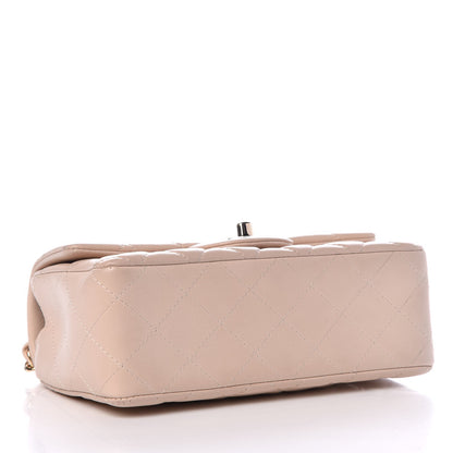 Chanel Lambskin Quilted Mini Rectangular Flap Light Beige 4 of 11