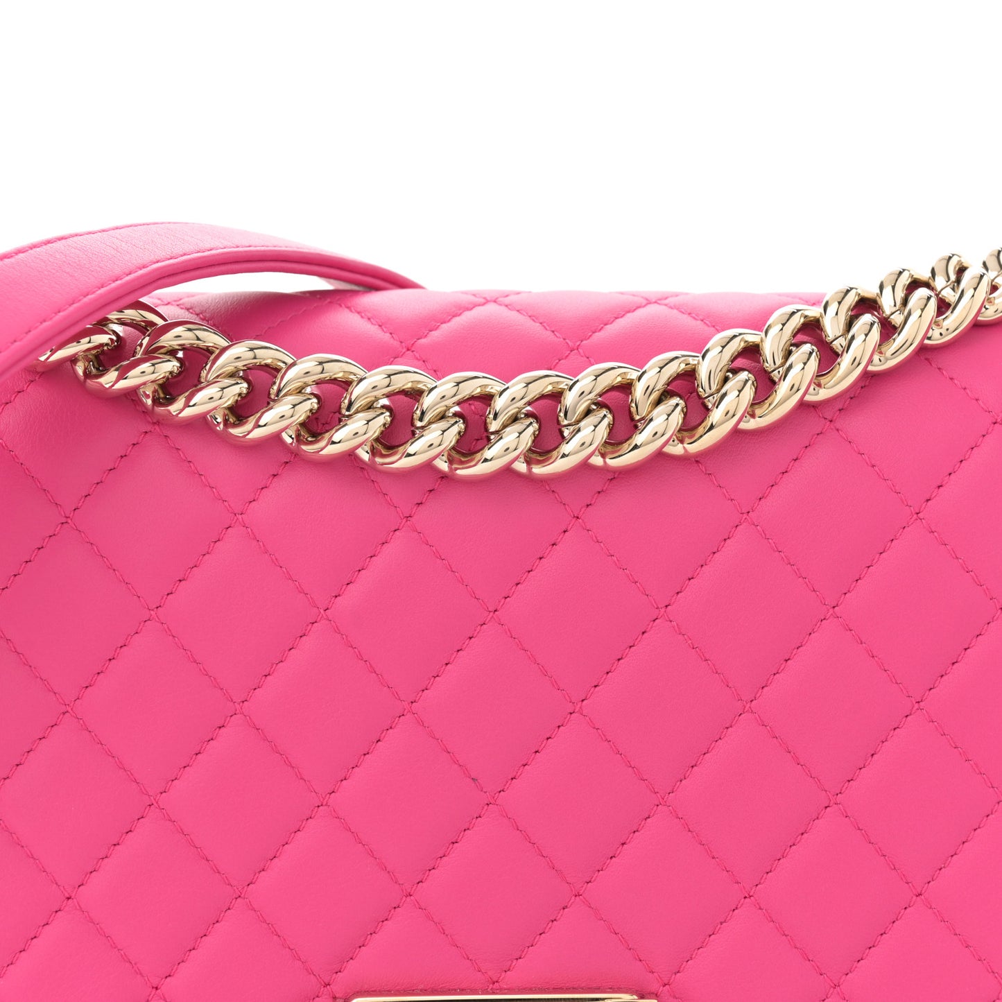 Lambskin Quilted Medium Boy Flap Pink