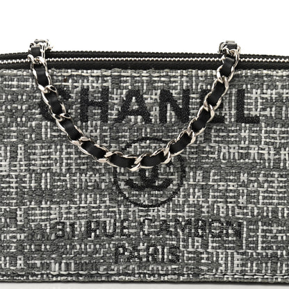 Chanel Canvas Small Deauville Clutch With Chain Charcoal 8 of 10