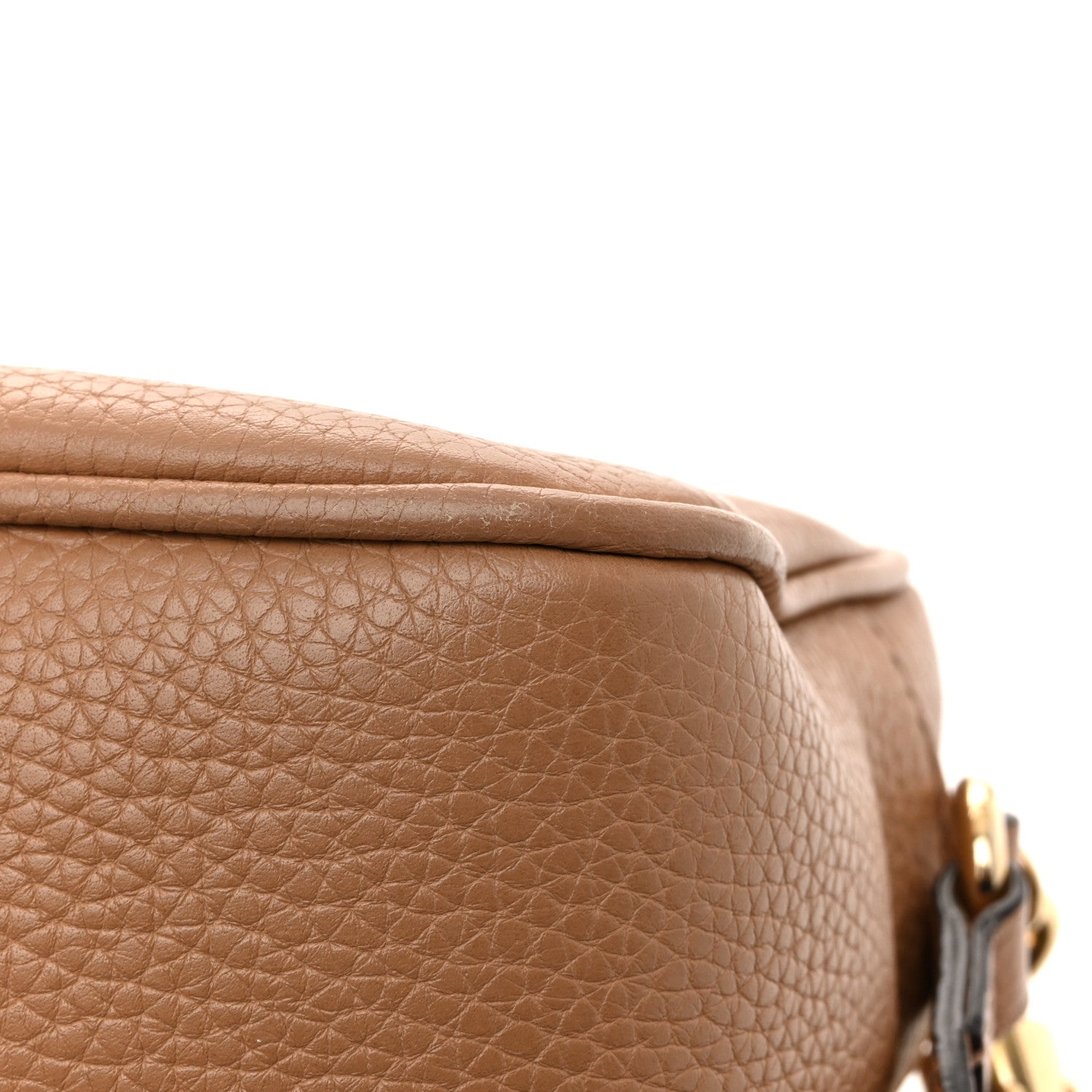 Gucci Pebbled Calfskin Small Soho Disco Bag Camelia 12 of 12