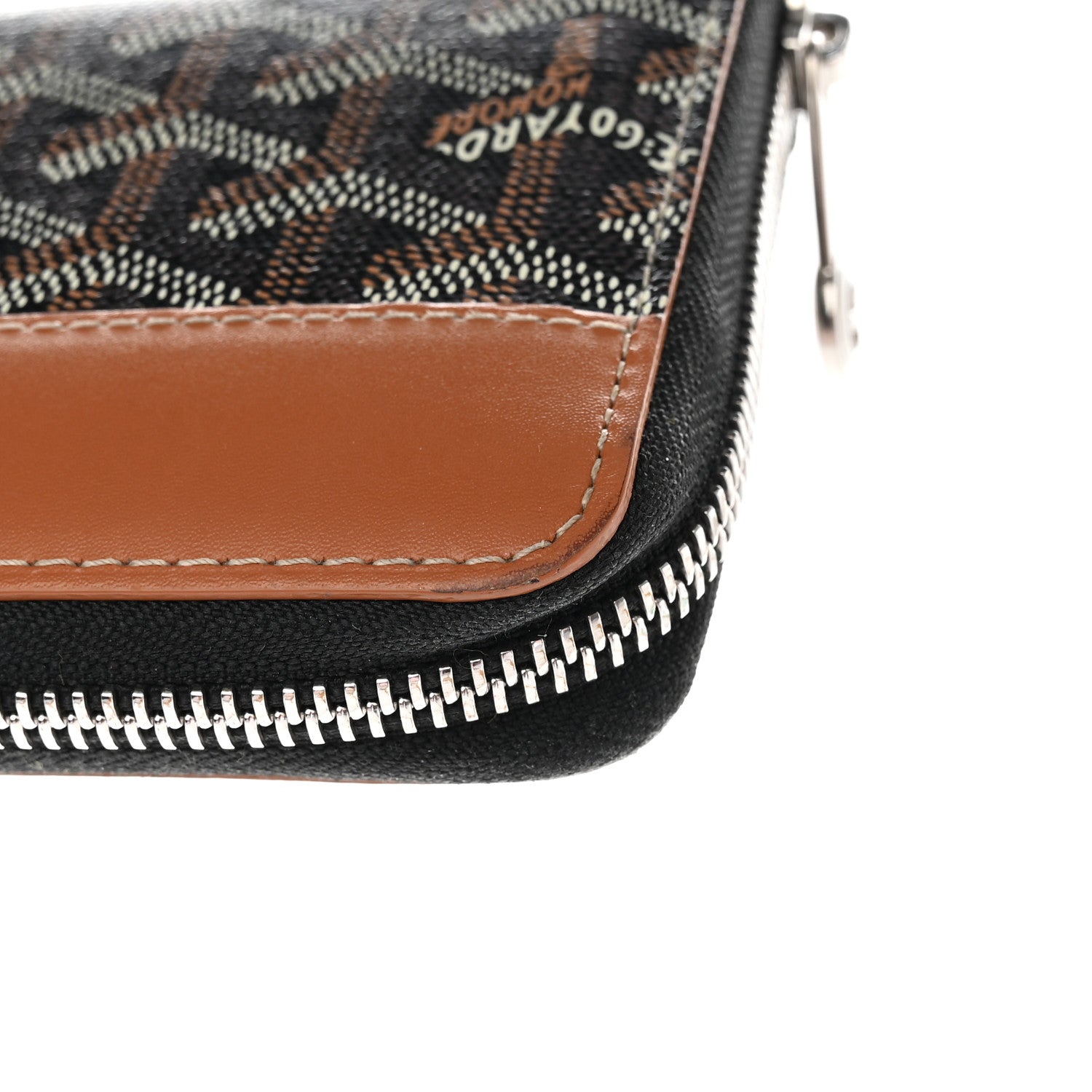 Goyard Goyardine Matignon Zip Around GM Wallet Black Gold 10 of 13