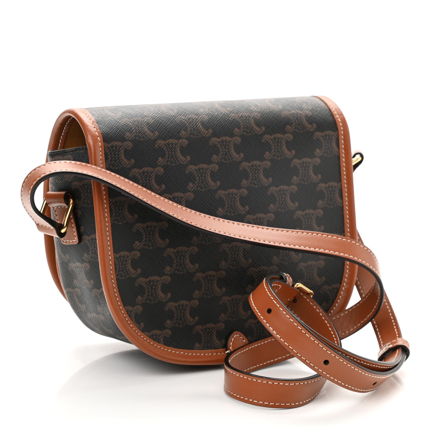 Triomphe Canvas Medium Folco Bag Tan