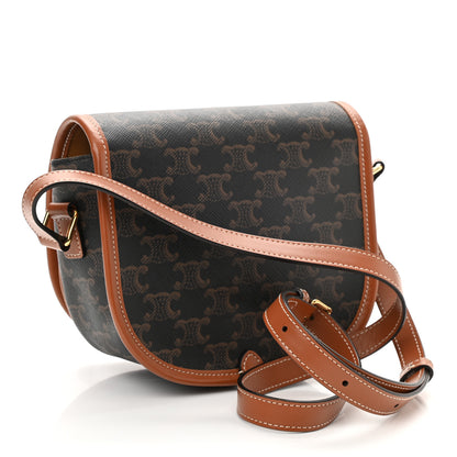 Celine Triomphe Canvas Medium Folco Bag Tan 3 of 8