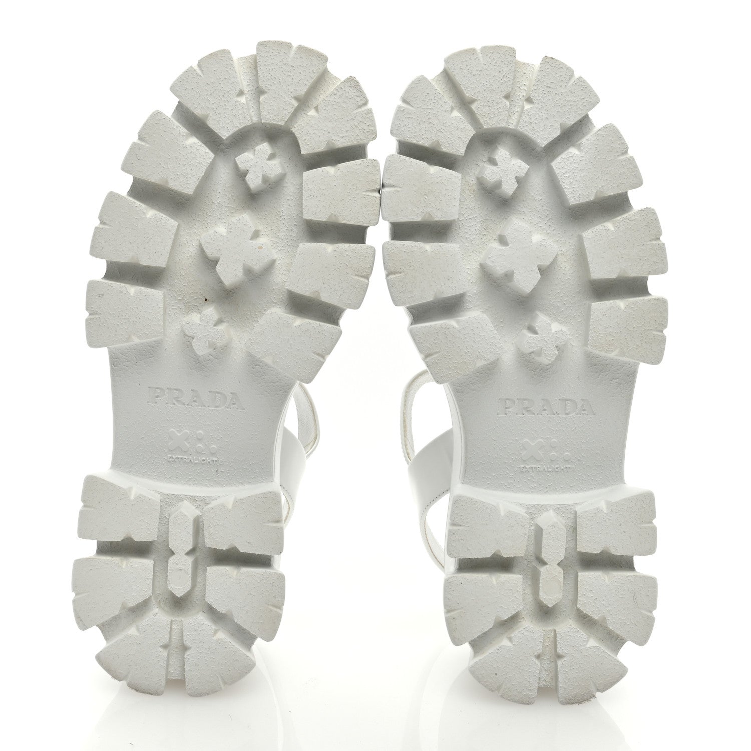 Prada Spazzolato Monolith 55mm Sandals 35 White 5 of 11