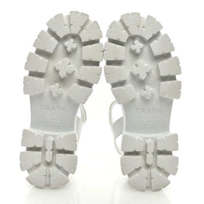 Prada Spazzolato Monolith 55mm Sandals 35 White 5 of 11
