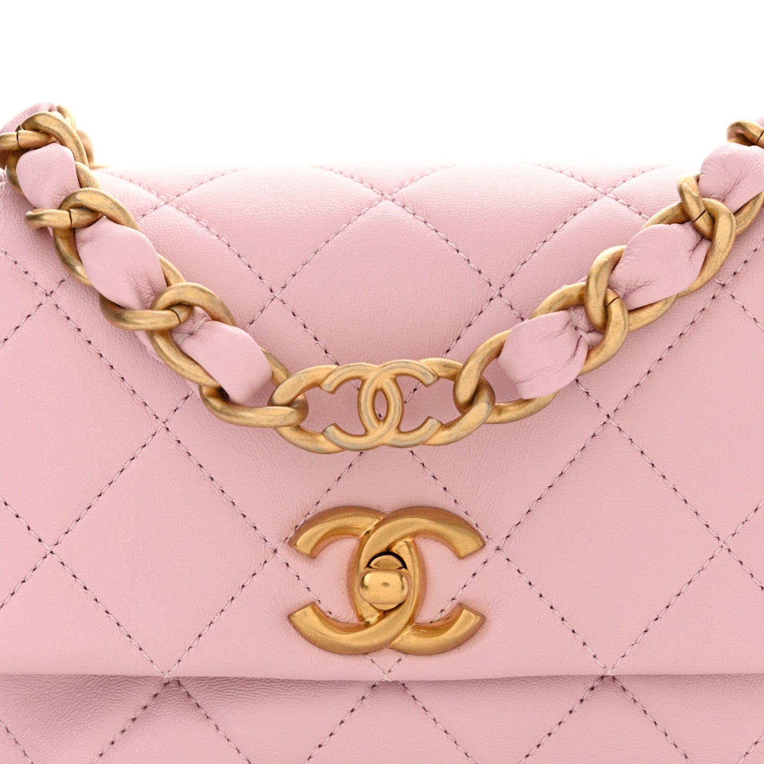 Chanel Lambskin Quilted Mini Flap Light Pink 8 of 11
