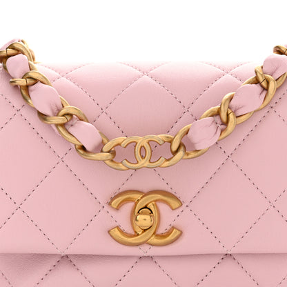 Chanel Lambskin Quilted Mini Flap Light Pink 8 of 11