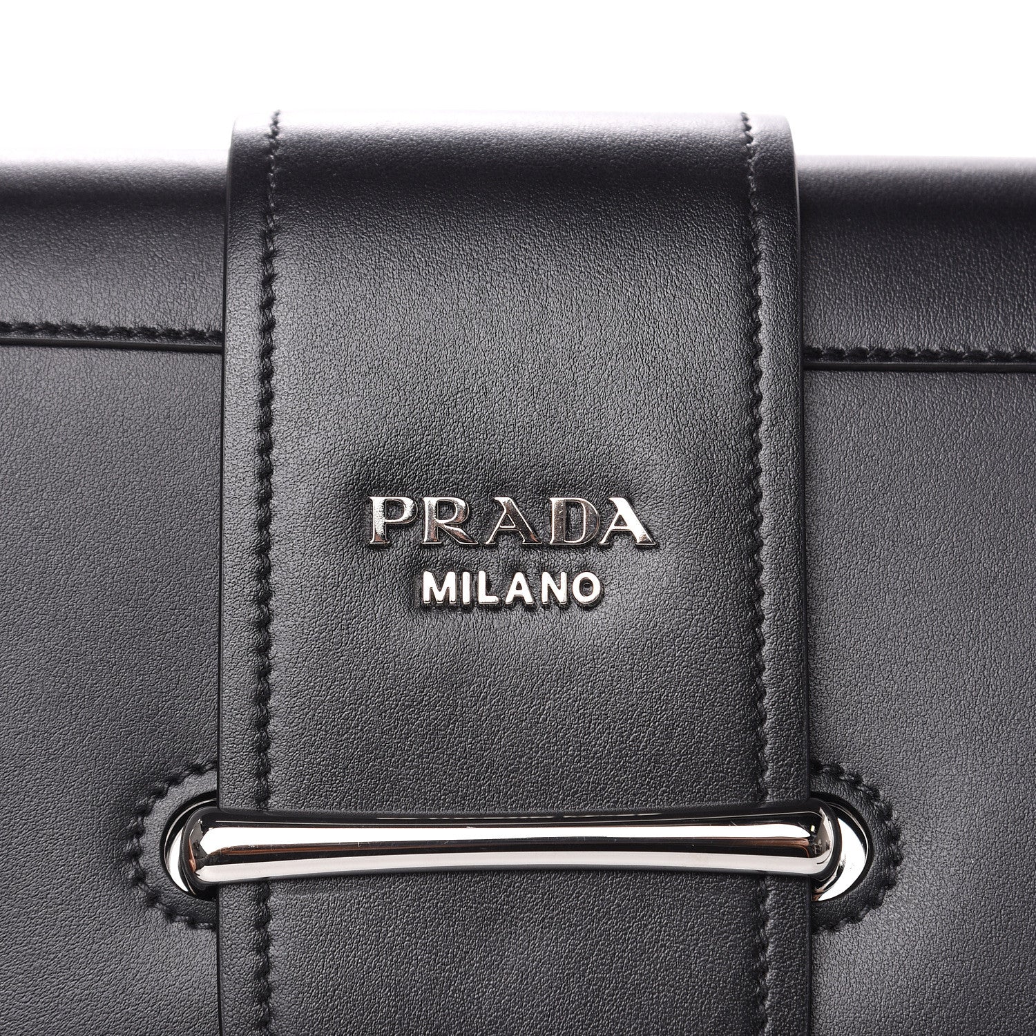 Prada City Calfskin Sidonie Shoulder Bag Black 9 of 11