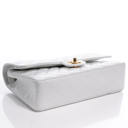 Chanel Caviar Quilted Medium Double Flap White 4 of 9