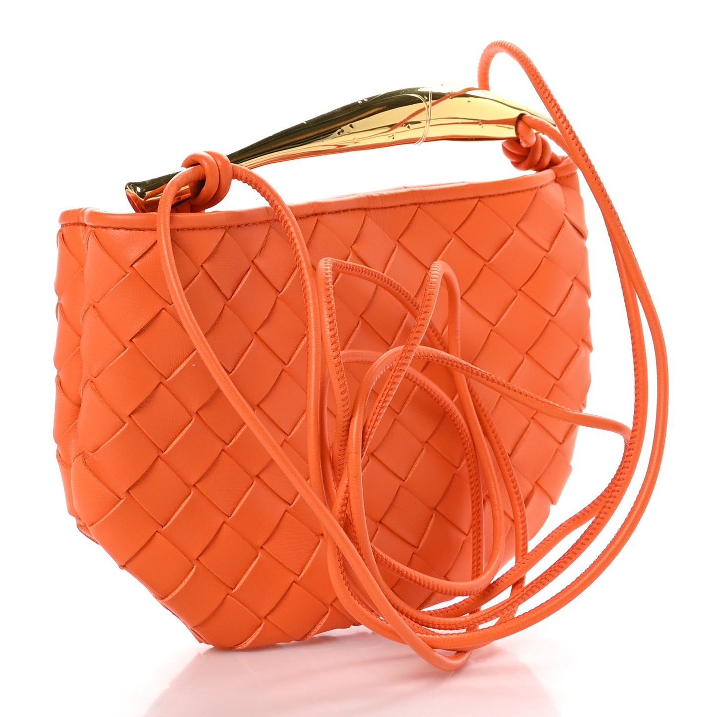 Nappa Intrecciato Mini Sardine Bag Papaya