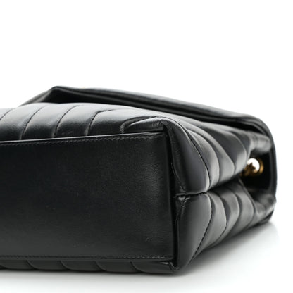 Saint Laurent Calfskin Y Quilted Monogram Small Loulou Chain Satchel Black 9 of 9