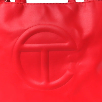 Telfar Vegan Leather Medium Shopping Bag Red 9 of 15