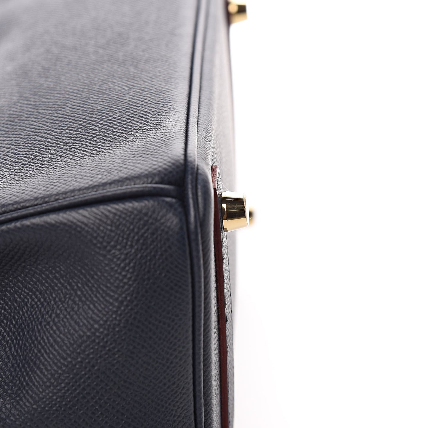 Epsom Contour Birkin 25 Bleu Indigo Rouge H