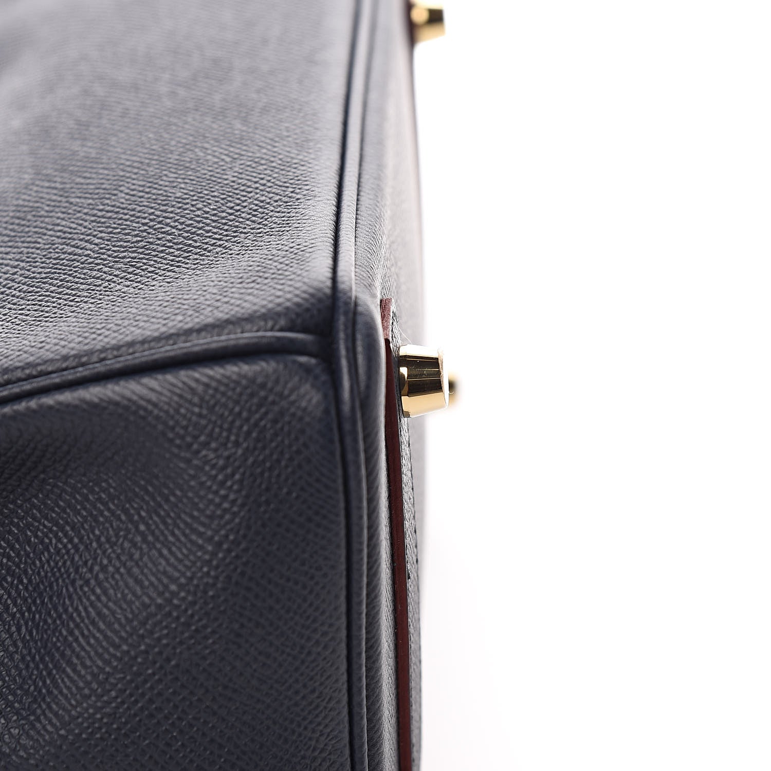 Hermes Epsom Contour Birkin 25 Bleu Indigo Rouge H 29 of 34
