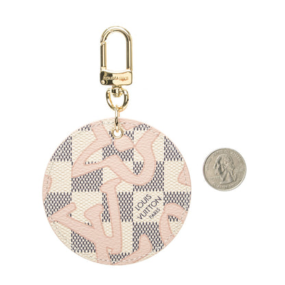 Louis Vuitton Damier Azur Tahitienne Bag Charm Key Ring 2 of 5