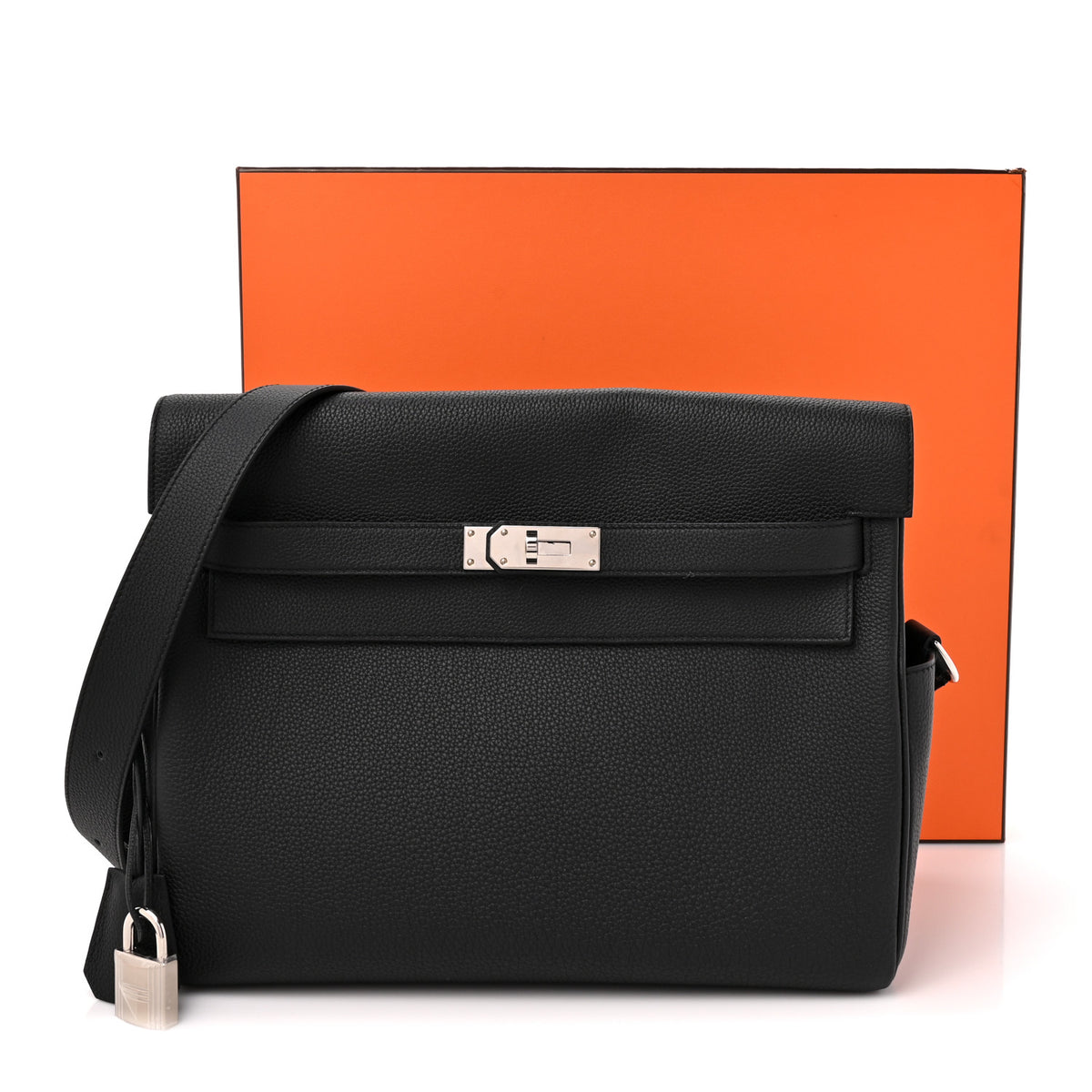 Hermes Togo Kelly Messenger GM Black 11 of 11