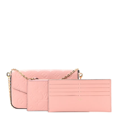 Louis Vuitton Empreinte Pochette Felicie Chain Wallet Rose Poudre 3 of 12