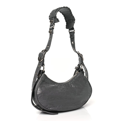 Balenciaga Agneau Arena Le Cagole Shoulder Bag XS Dark Grey 4 of 12